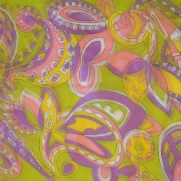 Burmel scarf silk blend vintage hand rolled - Picture 2 of 11